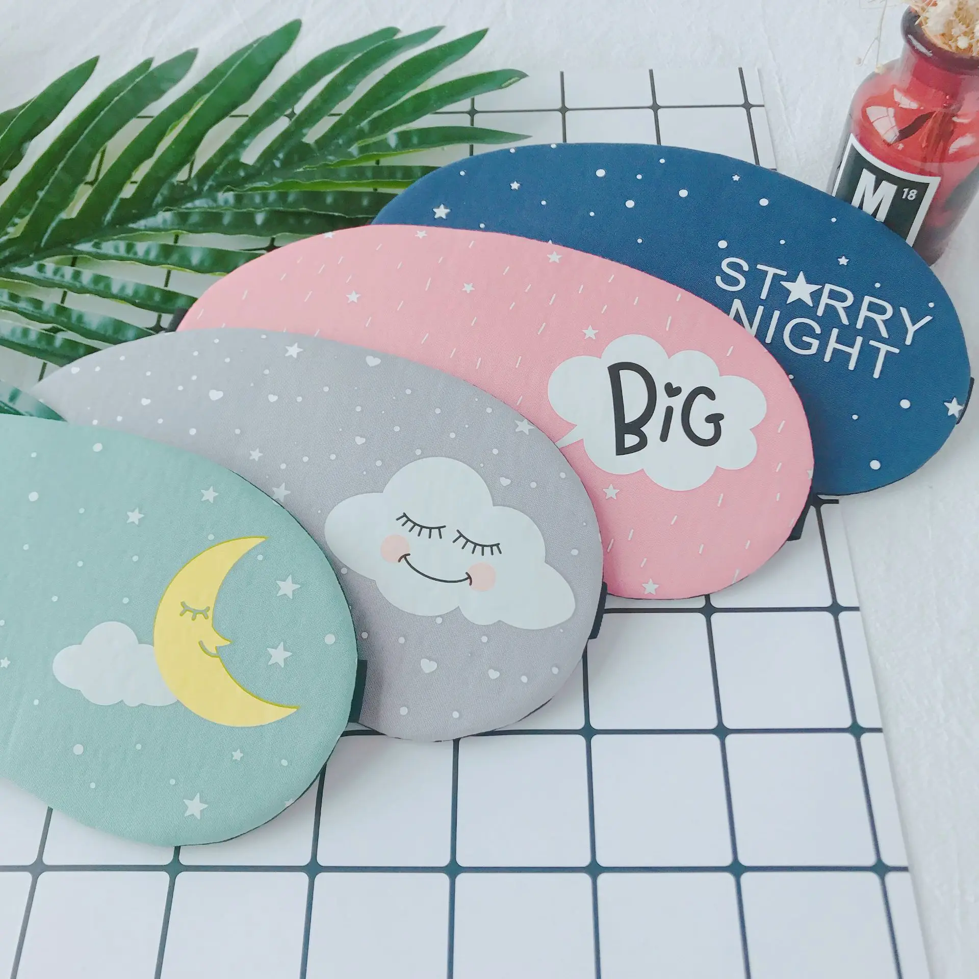 

Promotional personality cute cartoon sleep eye mask female men's shading breathable cotton ice bag ice application hot dress