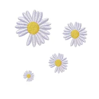 100pcs/lot Luxury Small Daisy White Embroidery Patch Shirt Shoes Bag Dress Clothing Decoration Hair Accessory Craft Diy Applique