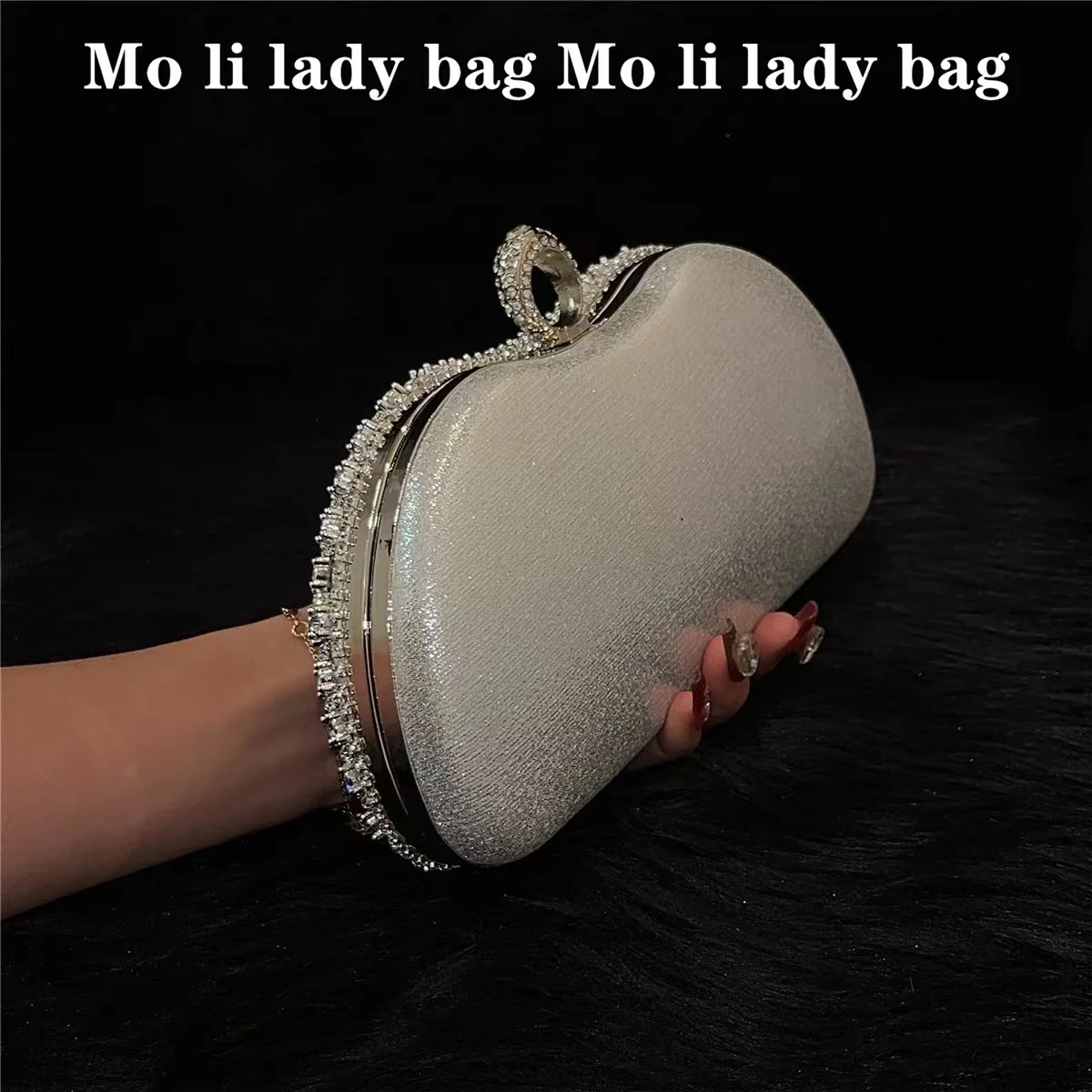 Квадратная женская сумка с кристаллами и блестящими бриллиантами Роскошная