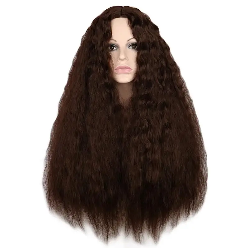 ПРИХОДНЫЕ W Длинные коричневые блондинки волнистые вьющиеся парики для женщин