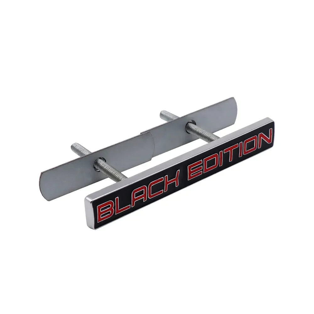 

Металлический черный/красный выпуск, 3D логотип, передняя решетка радиатора, наклейка, передняя эмблема автомобиля, значки, табличка с названием, автомобильные аксессуары