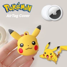 Cute For AirTags Cover Pokemon Funny Pikachu Cartoon Silicone Protection Anti-Lost Protective Case Apple Locator Tracker Cover