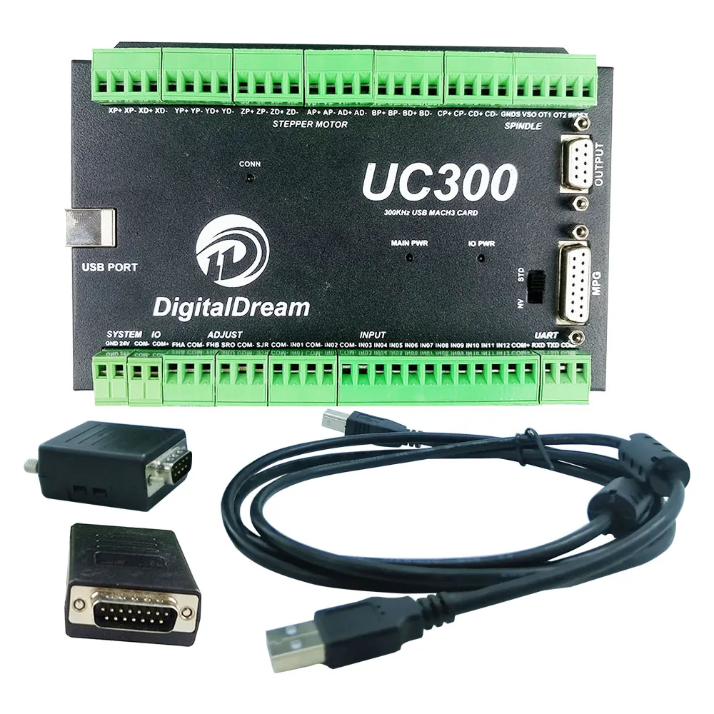 Фрезерный станок с ЧПУ UC300 EC300 3/4/5/6 ось движения Breakout Board NVEM Mach3 Ethernet карта контроля