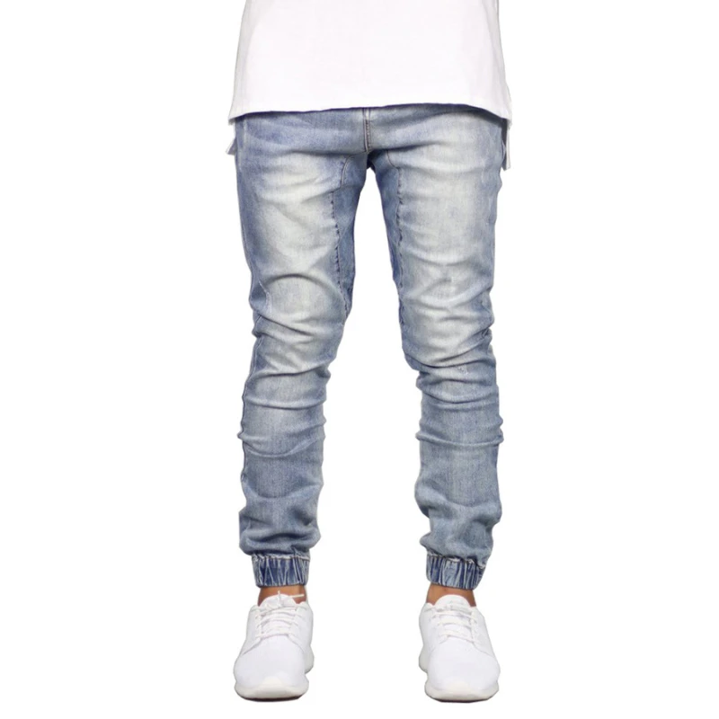 22ss Fashion High Street Dark Blue Men's Jeans Y2k Streetwear Stretch Leggings Jeans Mid Waist Skinny Denim Trousers