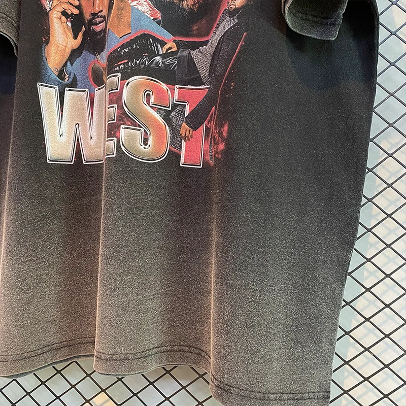 Футболка Kanye West Graphic мужская оверсайз уличная одежда топ из 100% хлопка в стиле