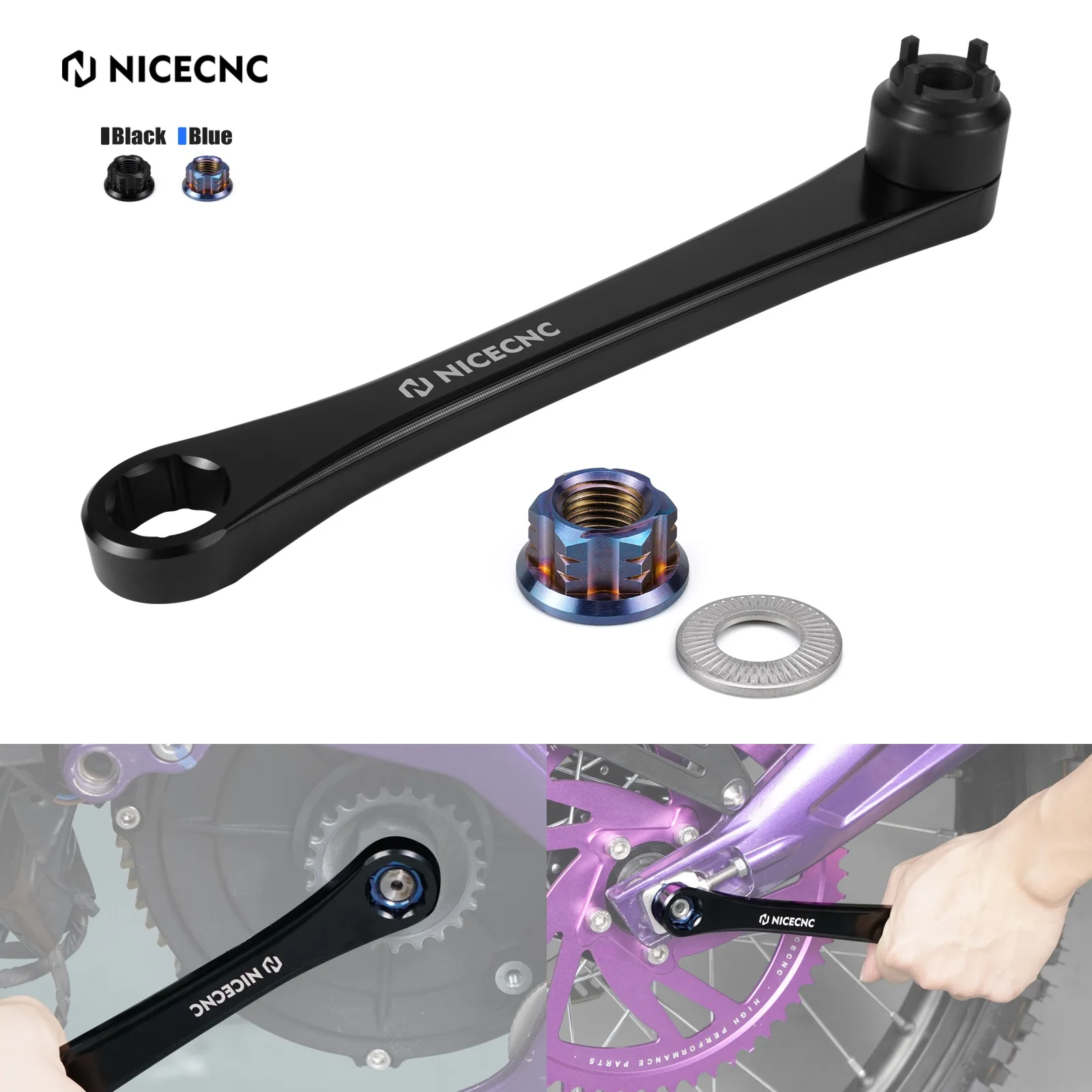 Фото Для Surron Light Bee X S L1E Swingarm Многофункциональный инструмент для снятия первичного ремня, комплект гаек шкива NICECNC, аксессуары для электрического велосипеда №1
