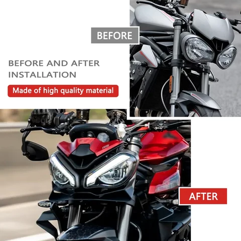 Для Street Triple 765 RS 765 S 2017-2025 мотоцикла с фиксированным крылом, аэродинамический спойлер элерона, прижимная сила, переднее лезвие