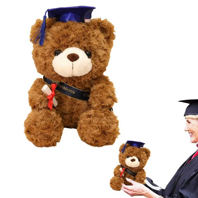 

Набивной плюшевый мишка выпускной класс 2022 градусов медведь с черным набивным медведем с градиентом для средней и старшей школы Университета