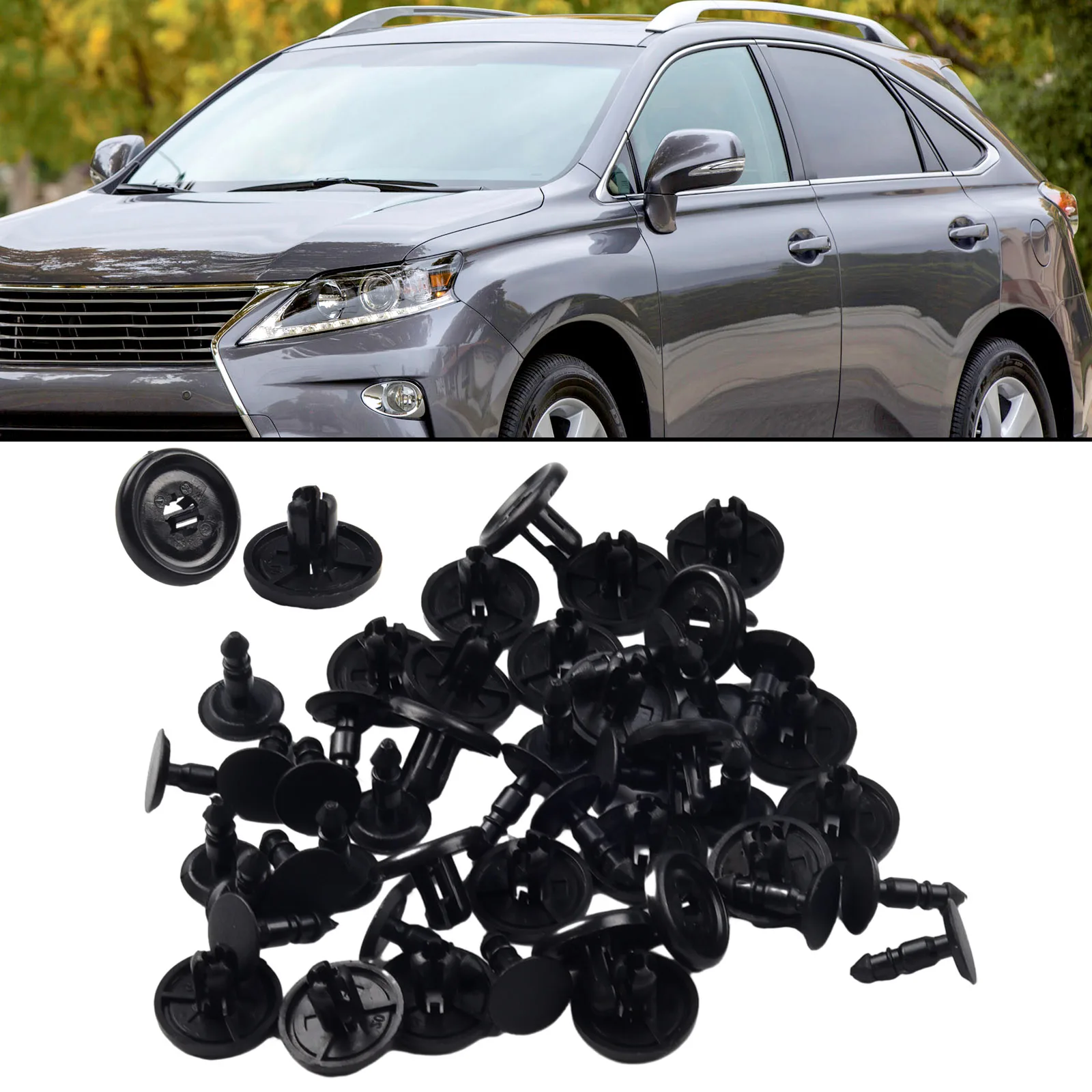 

25*clasp Push Clips Hood Engine Under Cover For LEXUS ES300 ES350 For RAV4 Car Bumper Door Panel Fender Liner Clips