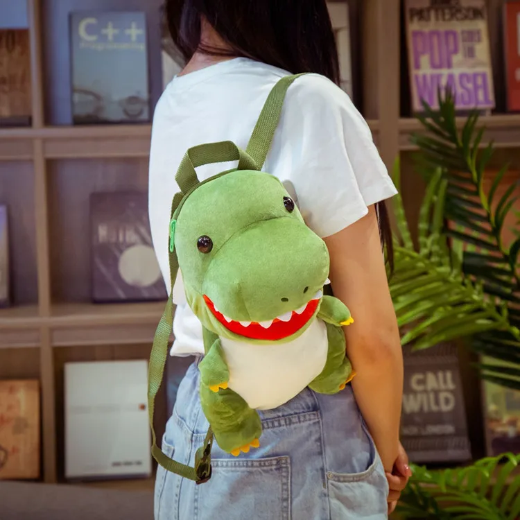 

34cm Cute Cartoon Animal Dinosaur Backpack Plush Toy Tyrannosaurus Triceratops Children Backpack Small Shoulder Bag Good Quality