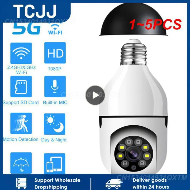 

1 ~ 5 шт. 1080P Wi-Fi камера A6 Беспроводная фотолампочка фотокамера фонарь ночное видение умная домашняя камера безопасности с разъемом E27 удаленный мониторинг