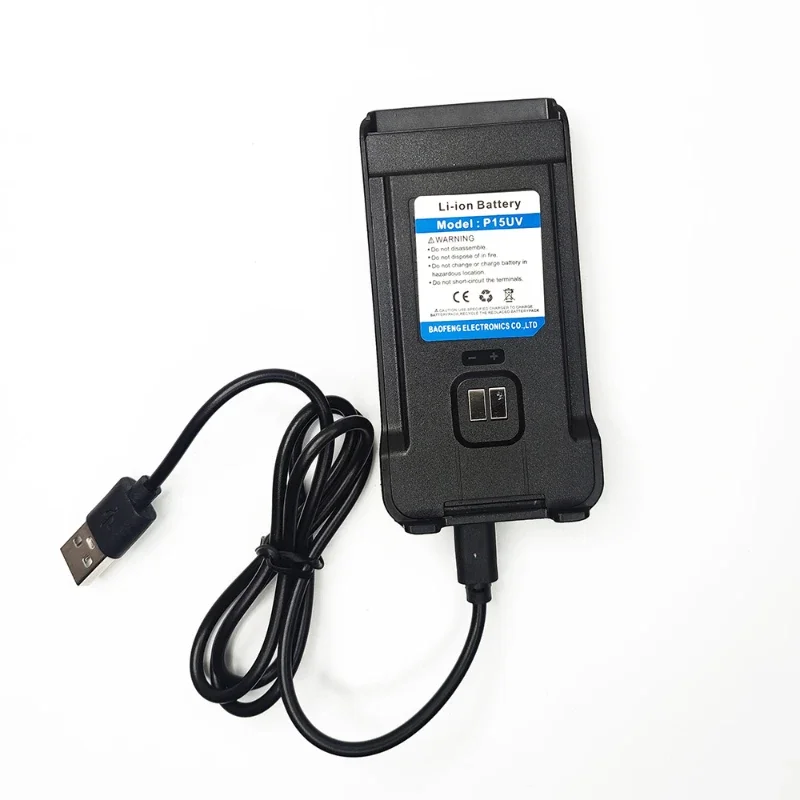 Фото Литий-ионный аккумулятор P15UV для раций BAOFENG, совместимый с UV-8R/UV-13/UV-13Pro, дополнительный блок питания TYPE-C №3