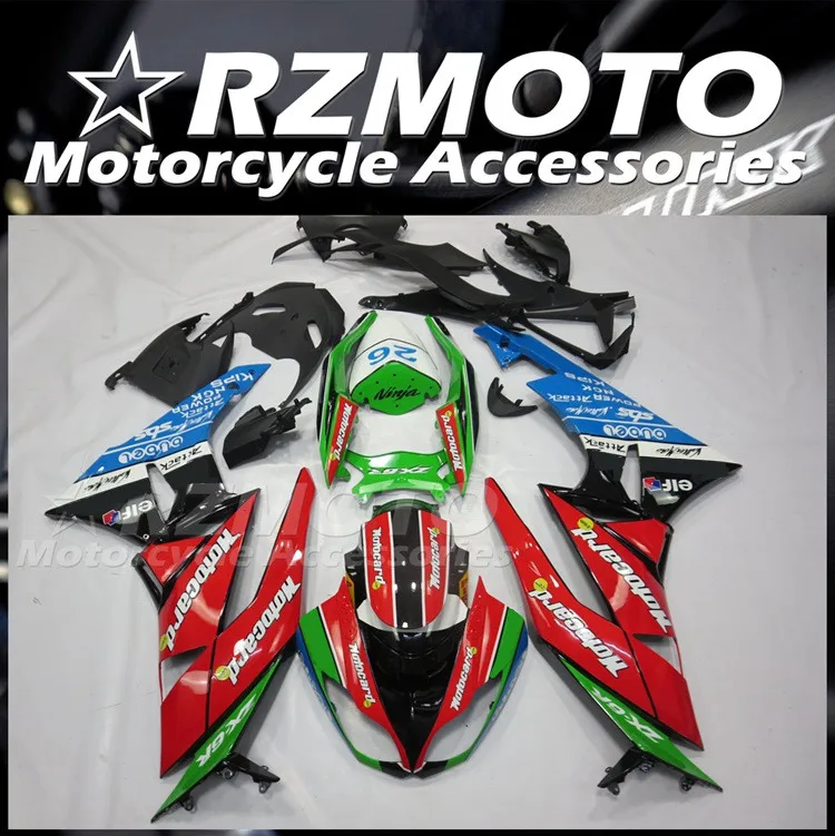 

Новый комплект обтекателей из АБС-пластика подходит для Kawasaki Ninja ZX-6R ZX6R 636 599 2009 2010 2011 09 10 11 12 комплект кузова синий красный