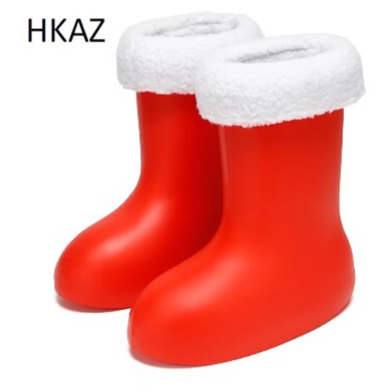 

Couple's Boots High Top Round Toe Slip-on Plus Velvet Keep Warm Comfortable Wear-Resistant Water Proof Fashion Winter Main Push