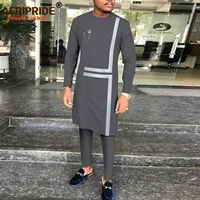 african traditional clothing for men dashiki embroidery shirts and pants 2 piece set tribal kaftan muslim robes formal a2216048