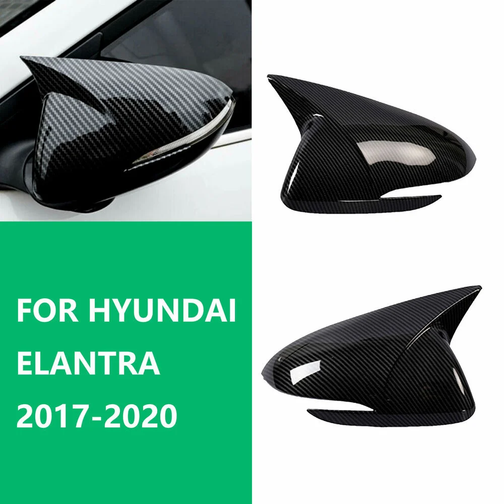 

1 пара, накладки на зеркало заднего вида из углеродного волокна для Hyundai Elantra 2016-19