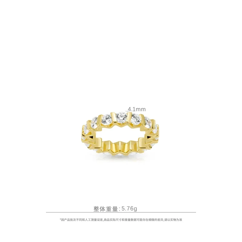 Кольцо CAMEO из серебра 925 пробы с синтетическим цирконом, золото-белый, с бриллиантами, уникальный дизайн, модное и универсальное кольцо с рядом (art.: 3920d34ae640e) - 3920d34ae640e