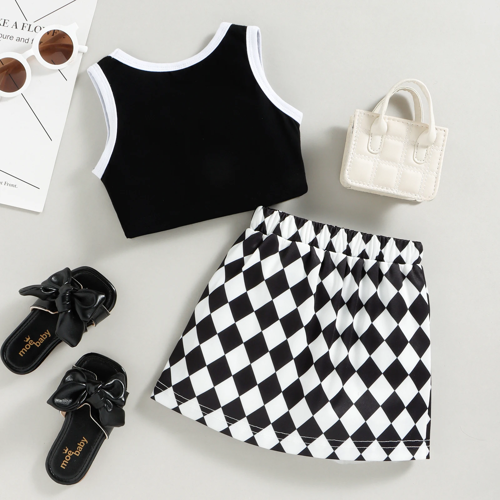 FOCUSNORM летний модный детский комплект одежды для девочек из 2 предметов женский