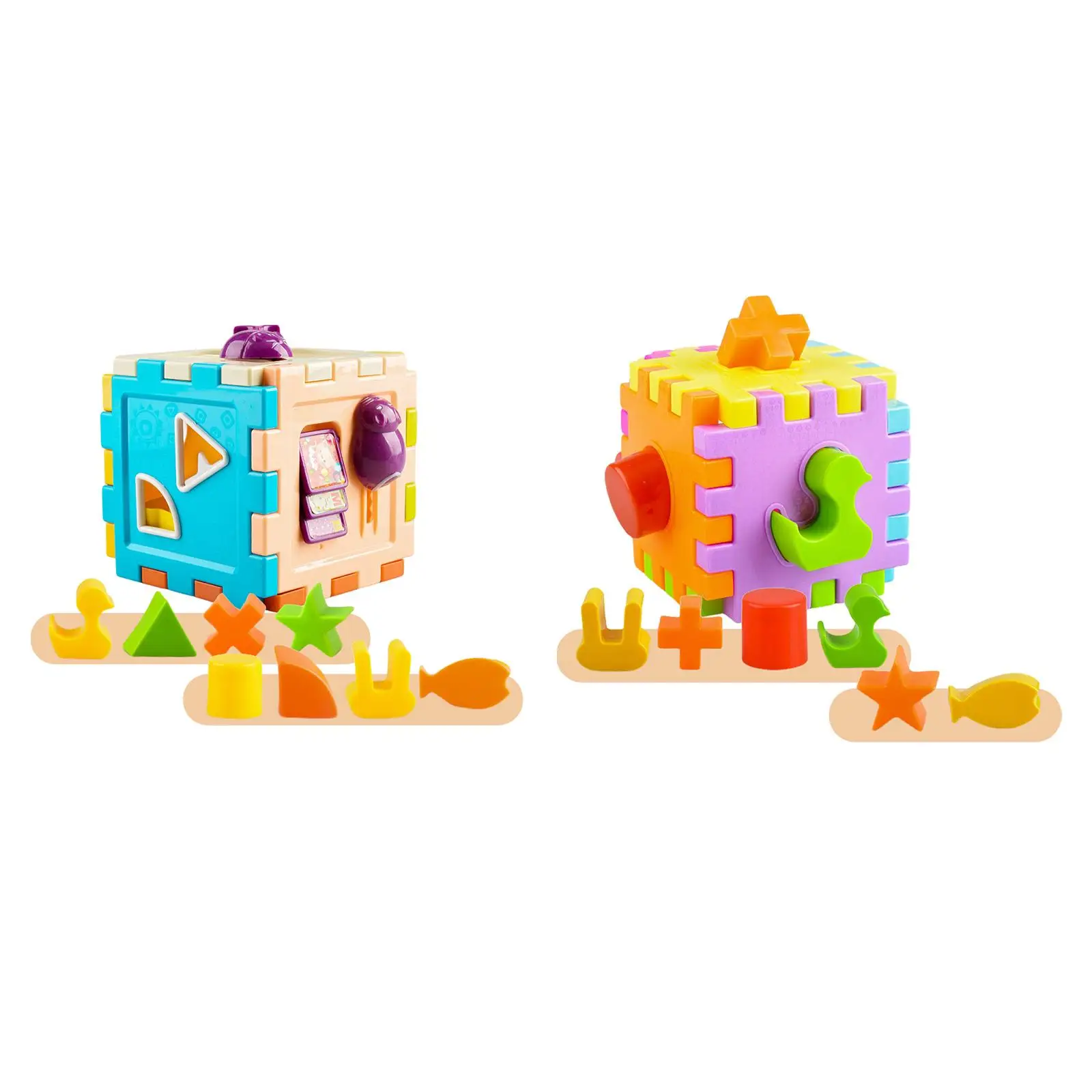 Красочный сортировщик кубов и обучающая игрушка для форм детские