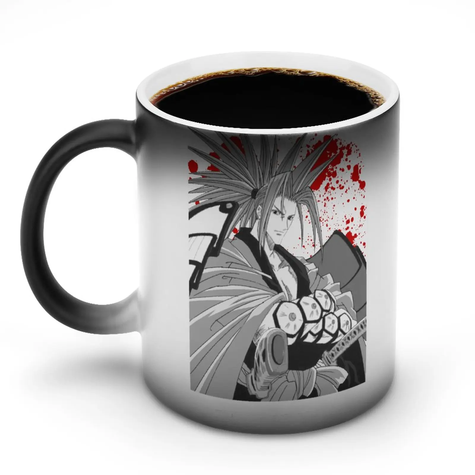 

Чашка Shaman King Amidamaru с рисунком амидамару, дорожная кружка с керамикой, меняющая цвет, дешевые эстетические чашки