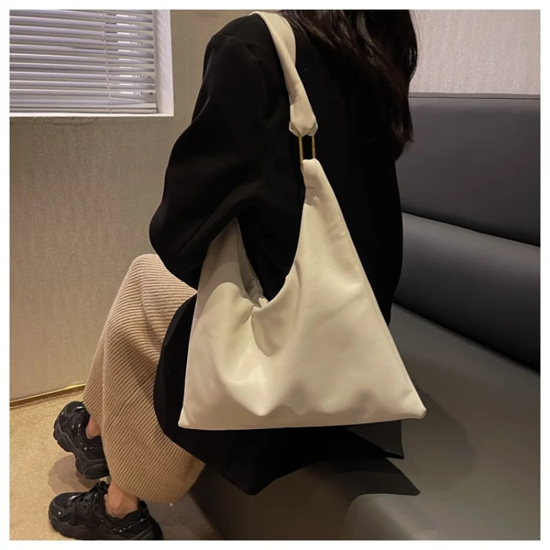 Fashion Exquisite Shopping Bag Retro Casual Women Totes Shoulder Bags Female Leather Solid Color Handbag for Women 2023 Spring