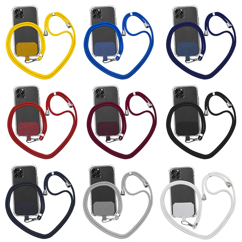 

Universal Crossbody Nylon Patch Phone Lanyards Rope Mobile Phone Strap Lanyard 9 Colors Soft Rope for Cell Phone Hanging Cord
