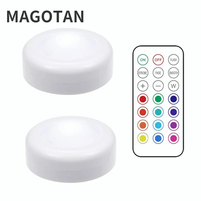 

LED 13 Colors Remote Control Dimmable Wireless Touch Sensor Battery Powered Portable Kitchen Corridor Wall Cabinet Night Light