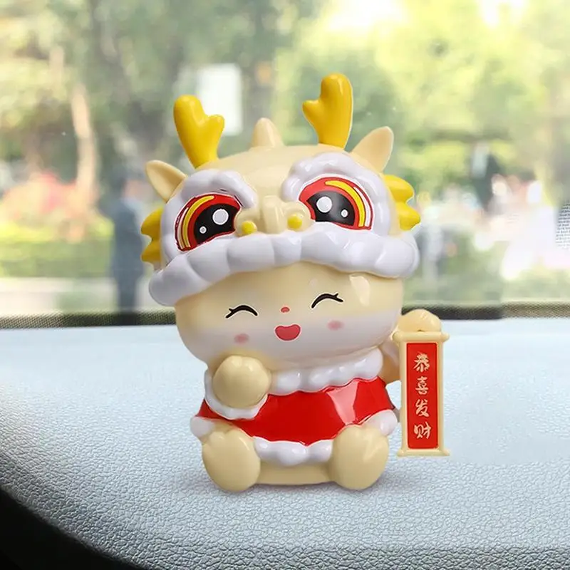 Счастливая статуя дракона украшения на батарейках миниатюрная талисман со