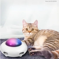 automatic interactive cat toy for indoor rotating feather electronic cat toy usb charging smart auto shut off random moving