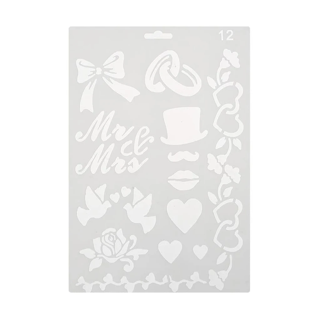 

Шаблон для рисования, пластиковая линейка, трафарет «сделай сам», доска для рисования, полый Декор альбома, № 12