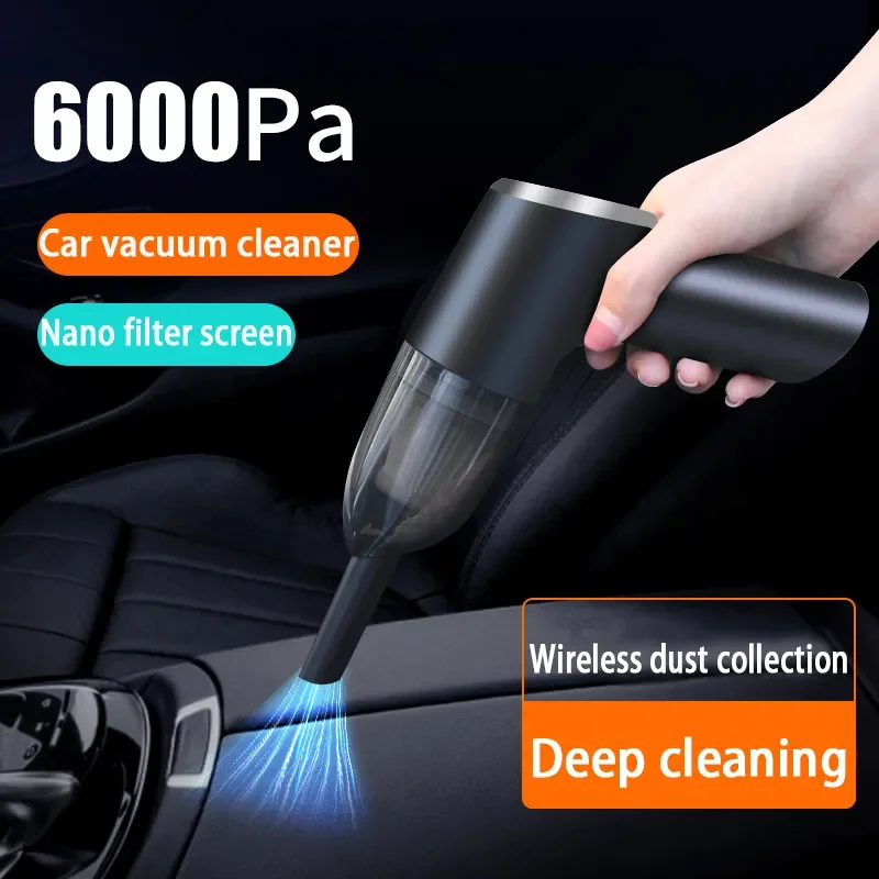 

Vehicle Portable Hand-held Vacuum Cleaner Car And Home Dual-use Dry And Wet Dual-use Small Mini USB Charging Long Suction Nozzle