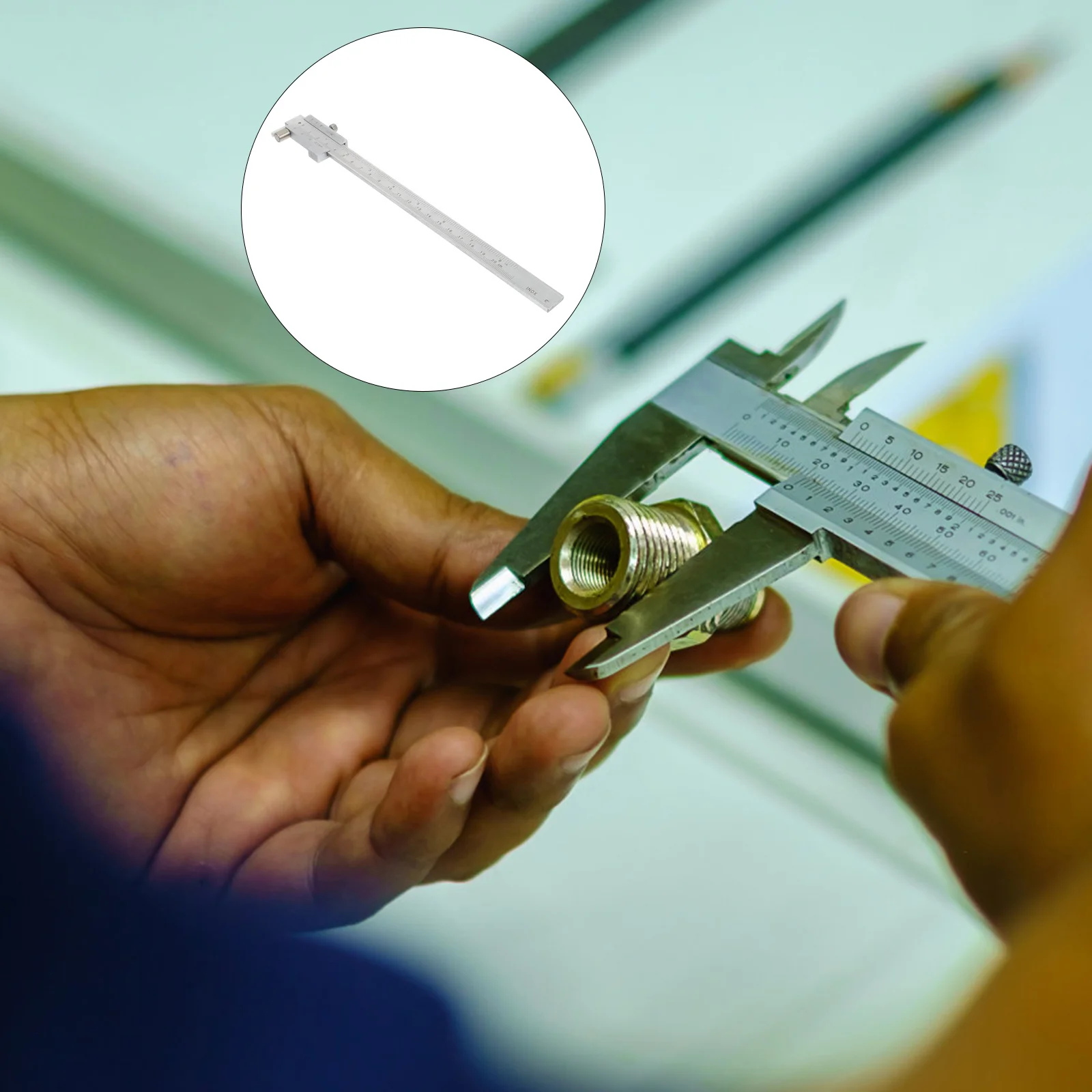 

Серебряный верньерный Калибр для профессионального измерения, скользящий верньерный штангенциркуль