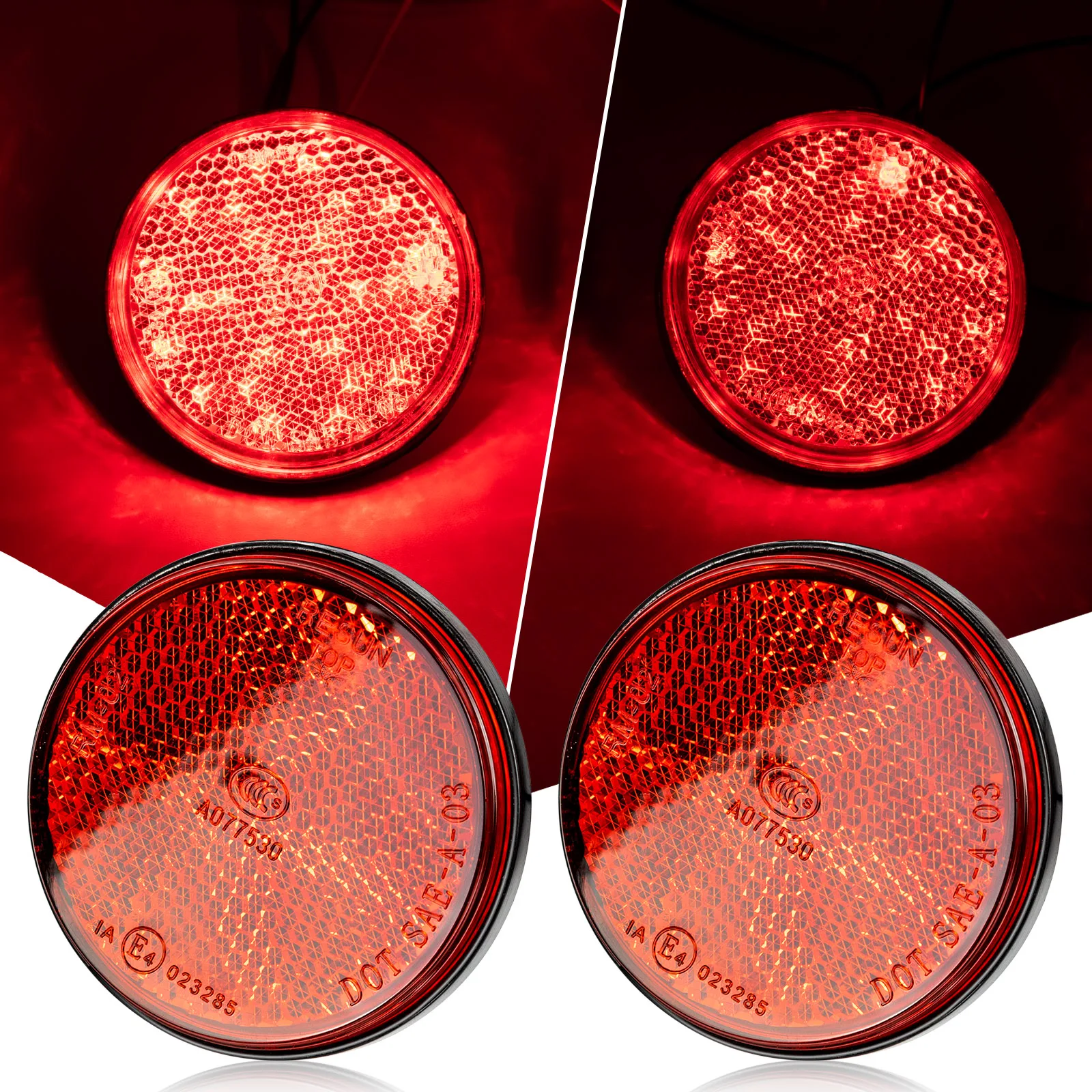 

2x LED Motorcycle Tail Light Running Brake Lamp Red Driving Brake Stop Lights for Harly Motorbike Street Bike Cruiser Chopper