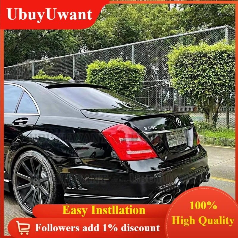Спойлер на крышу и задний спойлер для Benz S класса W221 2007-2013 S65 высококачественный