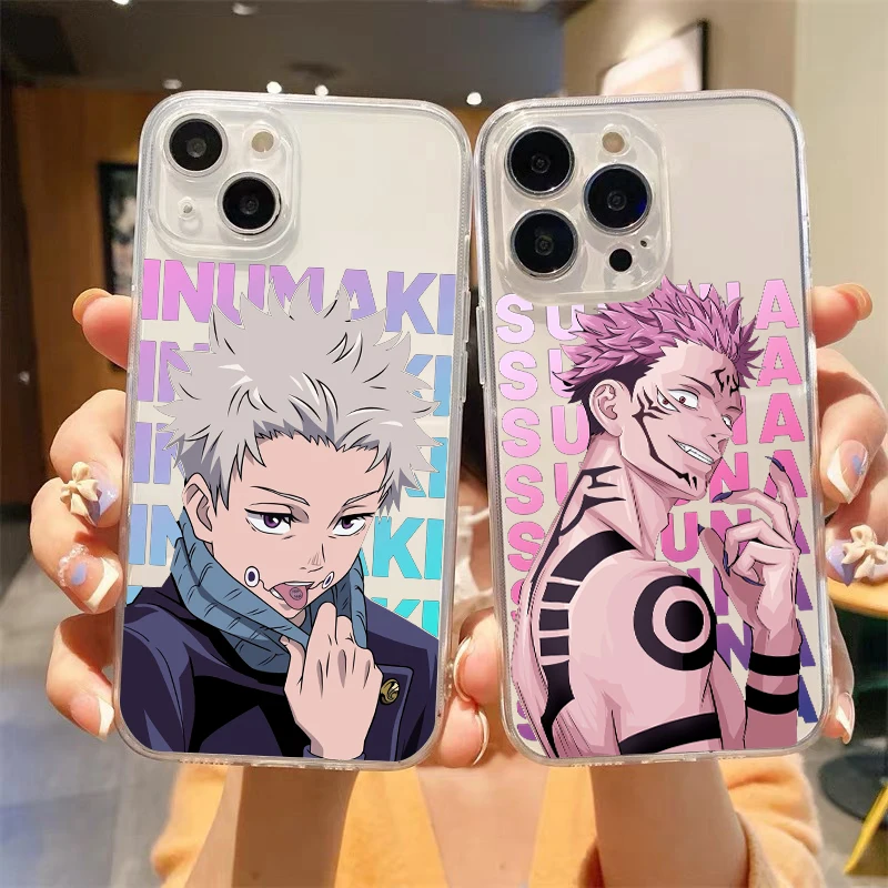 

Jujutsu Kaisen Gojo Satoru Shockproof Clear Phone Case For iPhone 14 13 12 11 Pro Max 7 8 Plus X XR XS Max SE 2022 Soft Cover