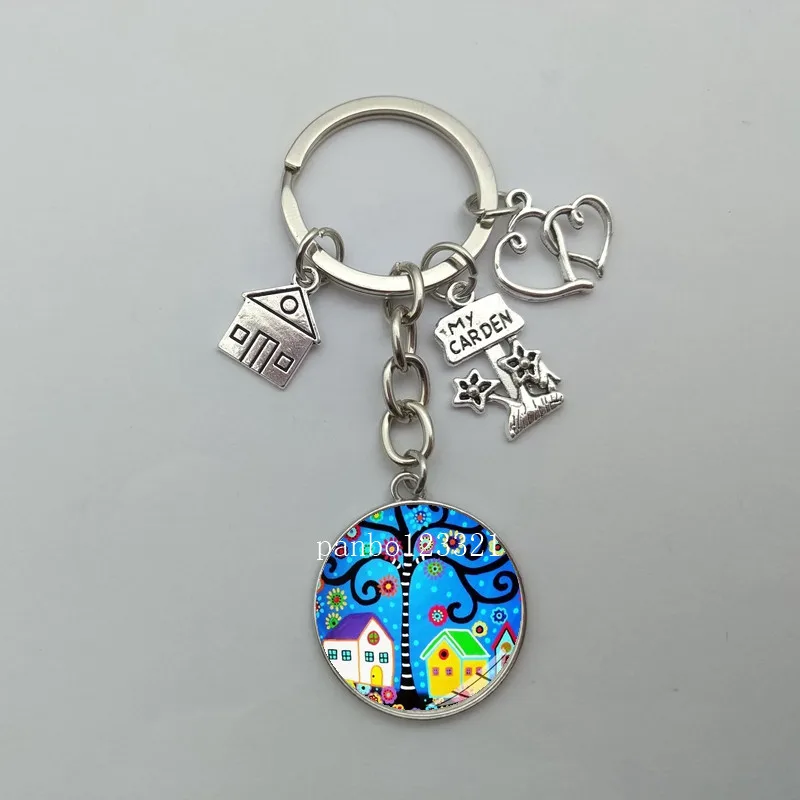 Взрывной новый брелок домик красивый под звездами дом ювелирные изделия подарок