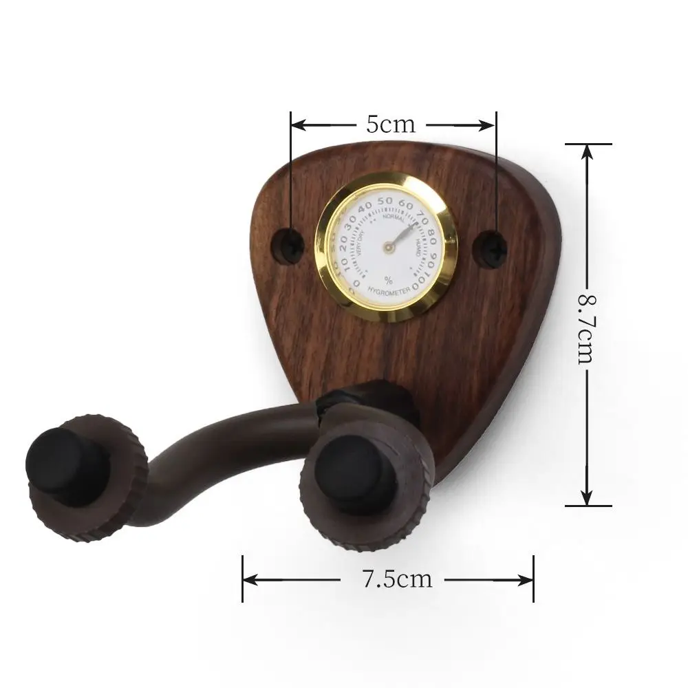 Универсальная деревянная настенная вешалка для гитары с гигрометром