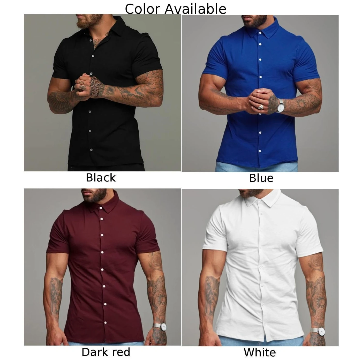 Blouse Mens Shirts Shirt Short Sleeve Slim Fit Top Work Breathable Button Down Casual Comfortable M-3XL Brand New