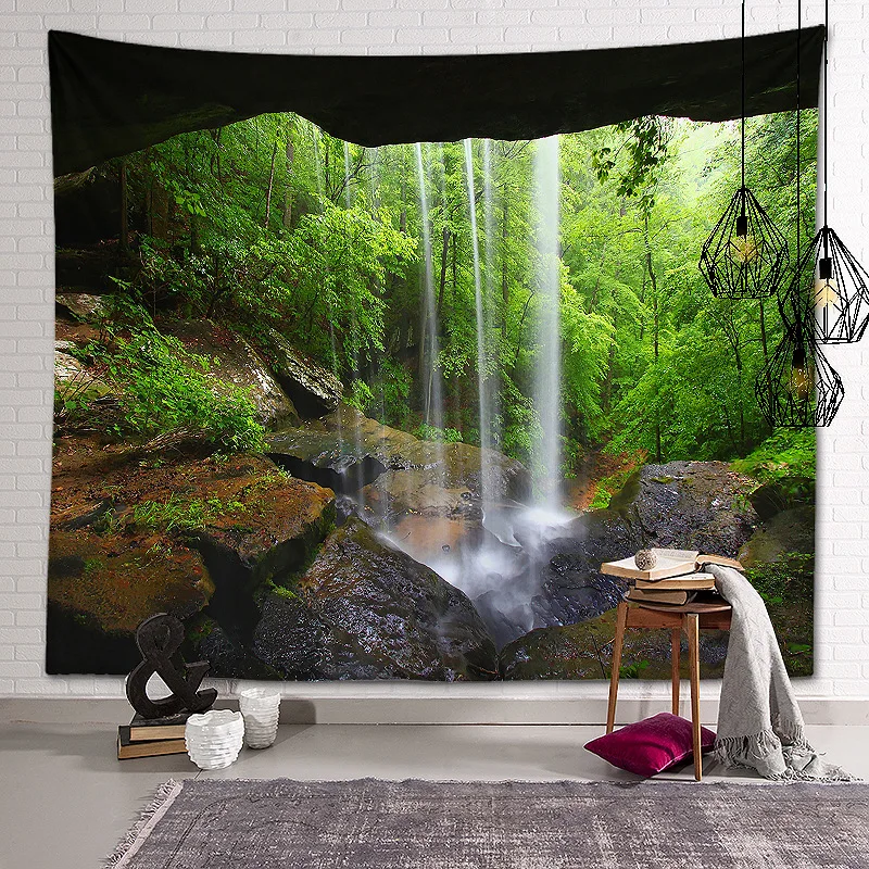 Новая фотография искусственное дерево окно красивый пейзаж настенная ткань