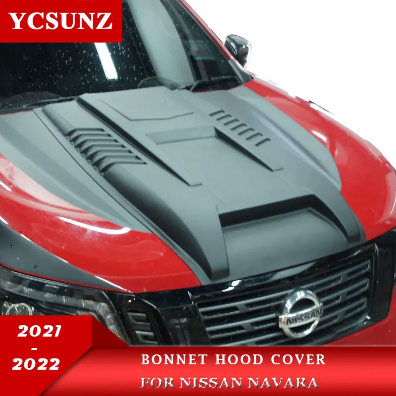 

2021-2022 Bonnet Hood Cover For Nissan Navara NP300 2020 2021 2022 Frontier Accessories Double Cab Bonnet Guard Exterior Parts