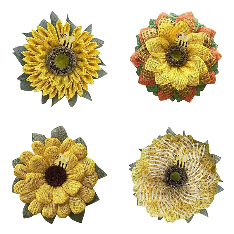 

Artificial Sunflower Wreath Front Door Wreath Indoor Outdoor Decorative Sunflower Garland Summer-Fall Wreaths