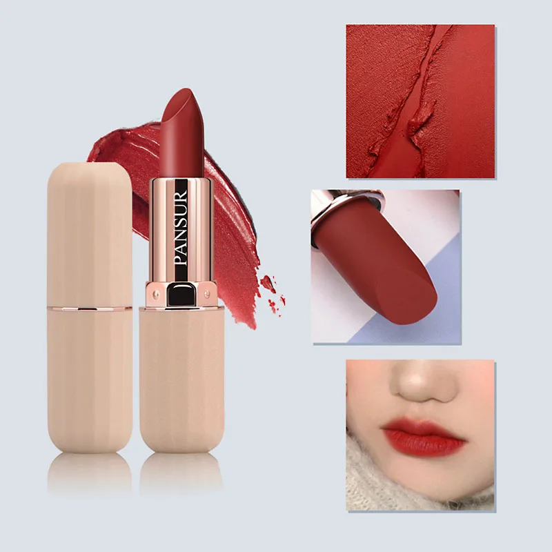 

8 Colors Matte Velvet Lipstick Long Lasting Moisturize Easy To Color Bullet Lipstick Sexy Glitter Naked Flash Lip Gloss Cosmetic