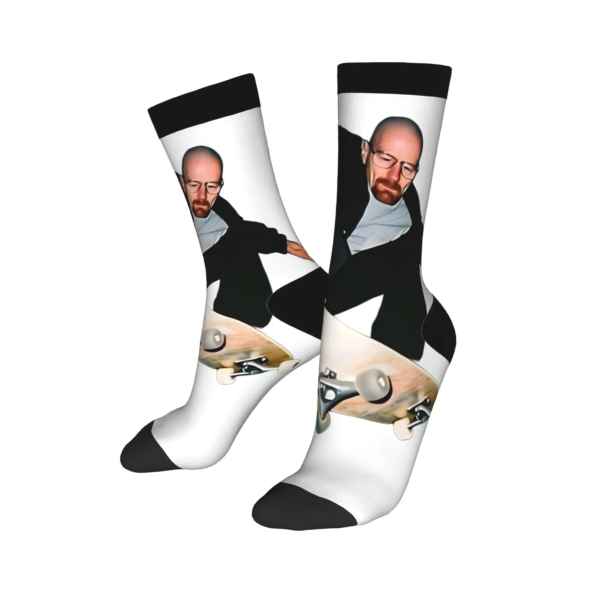 Фото Носки Walter White Skate Breaking Bad с узором, модные осенние противоскользящие носки, унисекс, мужские, для активного отдыха, мягкие, дышащие №3