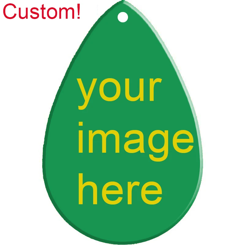 

10 Pcs Custom! Drop Photo Wood Acrylic Planar Print Accessories DIY Earring Eardrop Ear stud Sticker Necklace DZ006