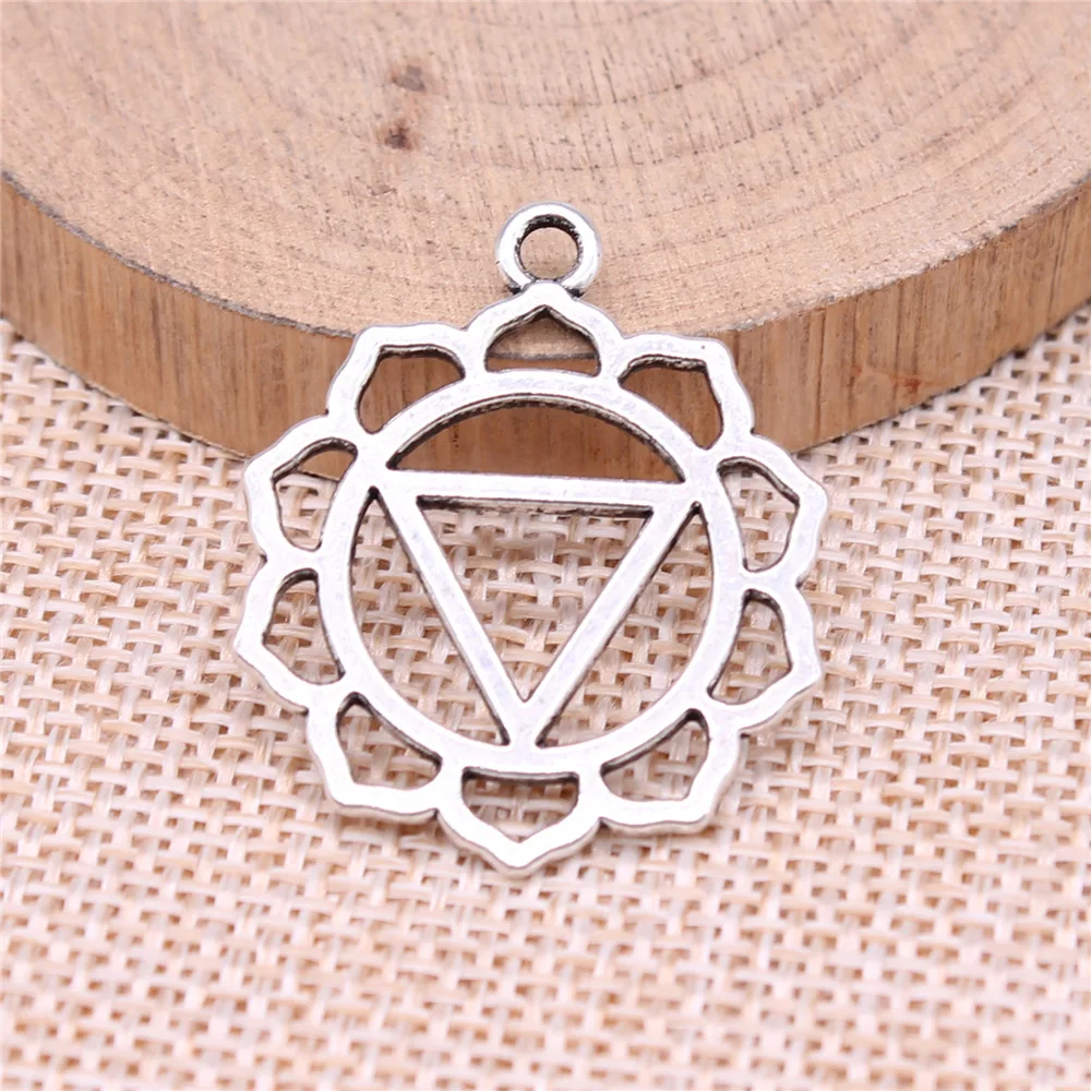 WYSIWYG 7 шт. античное серебро цвет чакра подвески кулон для самостоятельного