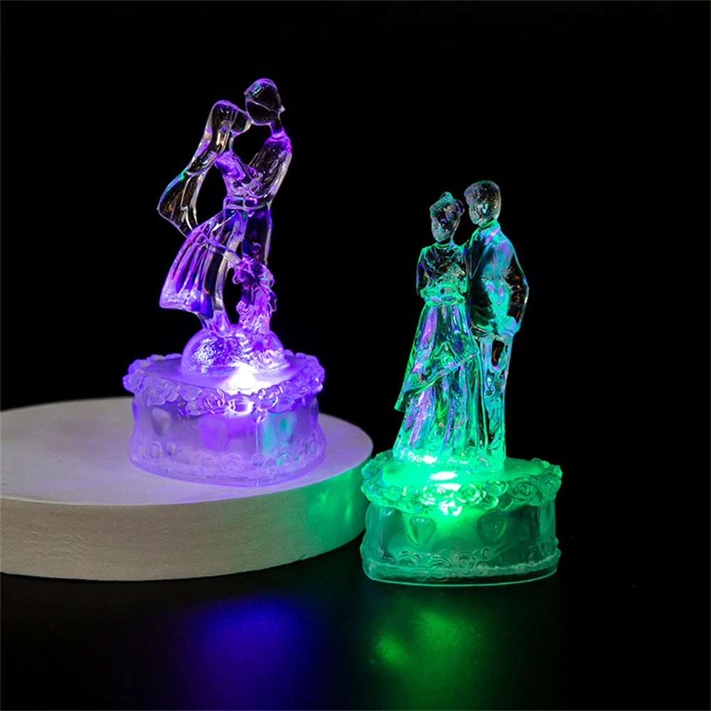 

Crystal Mini Night Light Lamp Color Change Family Table Decoration Night Light Princess Kiss Night Light Friend Gift