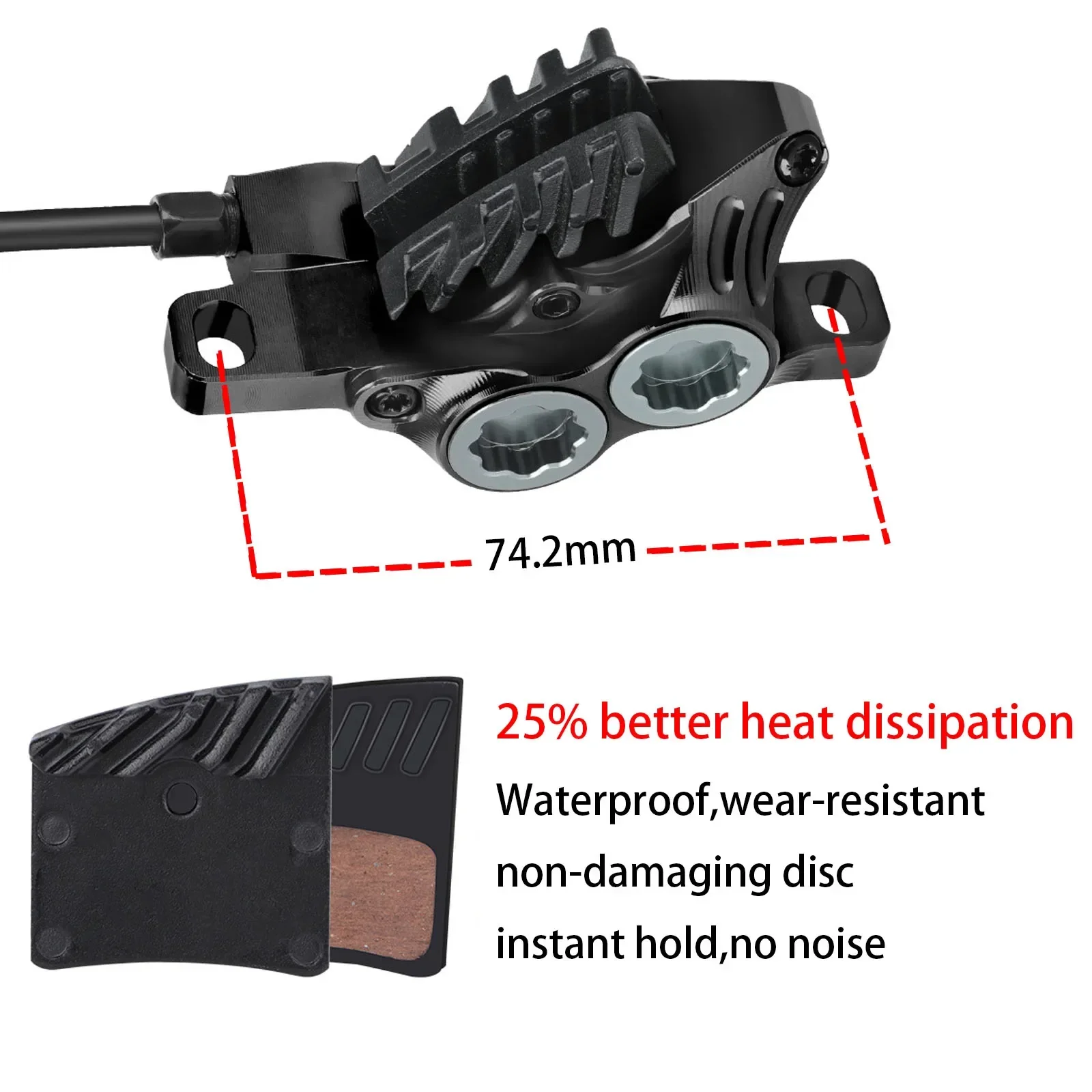 4-поршневой гидравлический тормоз MTB тормоза дисковый с минеральным маслом для