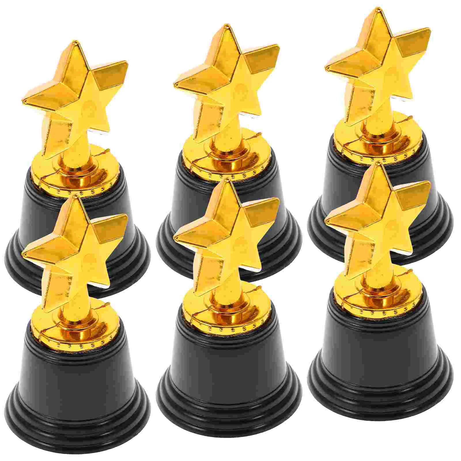 

6 Pcs Golden Trophy Adult Toy Prize Kids Award Ceremony Party Star Child Halloween Favours