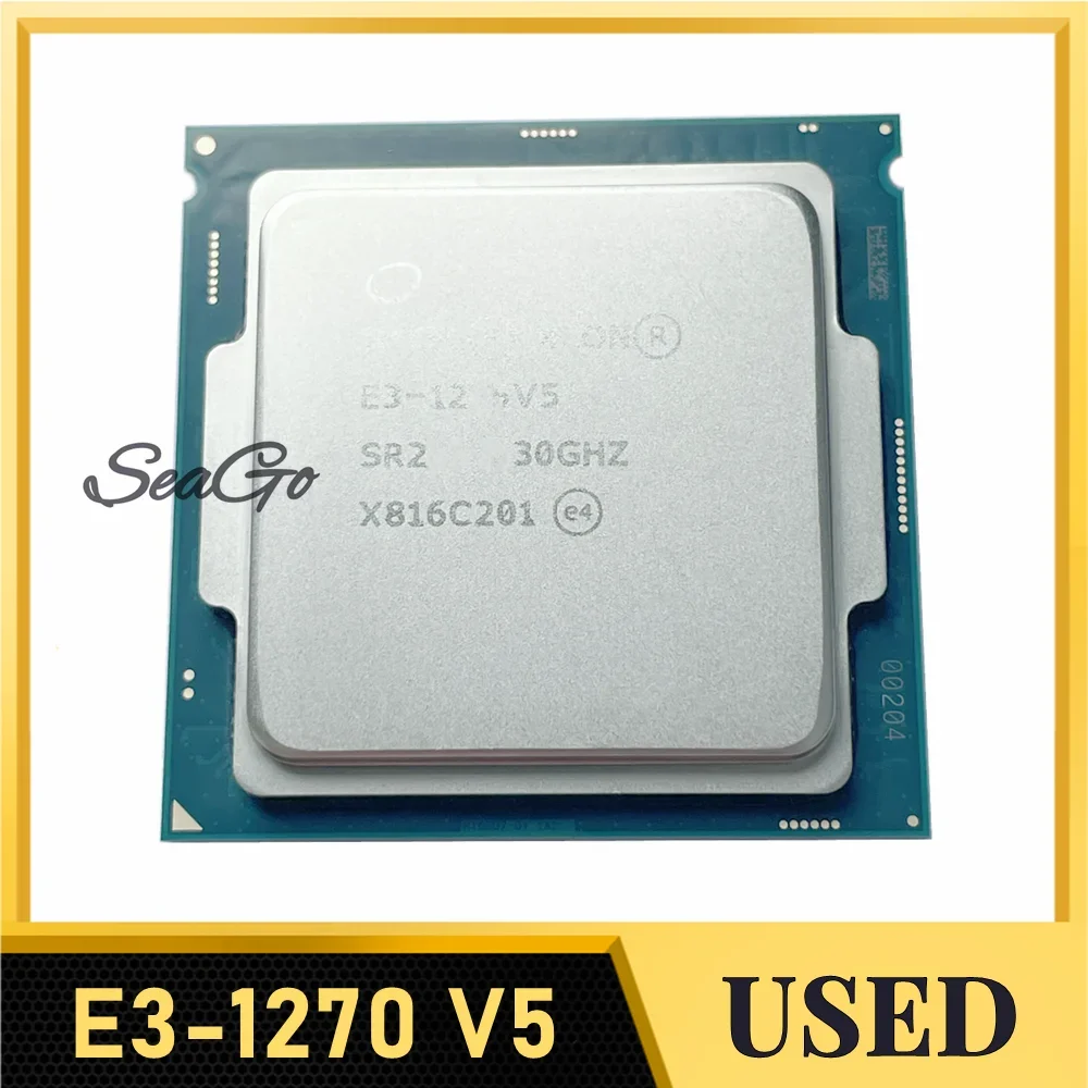 Xeon E3-1270V5 3 60 ГГц Четырехъядерный процессор 8 МБ E3-1270 V5 E3 1270 FCLGA1151 TPD 80 Вт