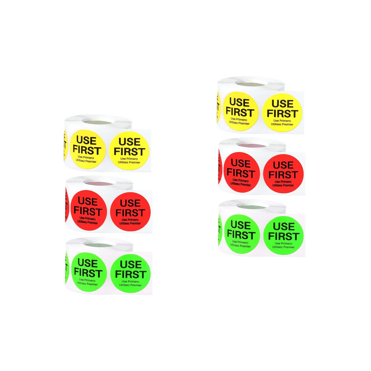

6 Rolls Adhesive Labels Dot Labels Paper Pantry Labels Use First Labels Permanent Adhesive Sticker